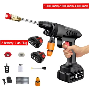 30000/20000/10000mAh 60Bar Car Wash High Pressure Washer Water Gun Car Accessory Cleaner for Auto Home Garden Cleaning Machine