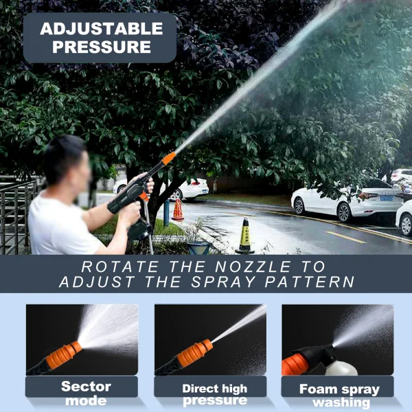 Car Wash Gun Wireless Washer Spray Nozzle High Pressure Cleaner for Auto Home Cleaning Water Gun Car Washing Machine - Image 2