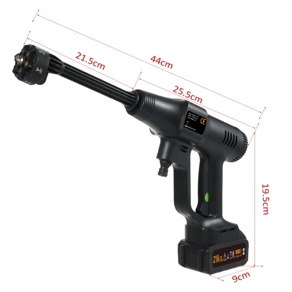 Handheld Pressure Washer Portable Power Cleaner with Rechargeable 1500*10mAh Battery Car Washer Machine - Image 3