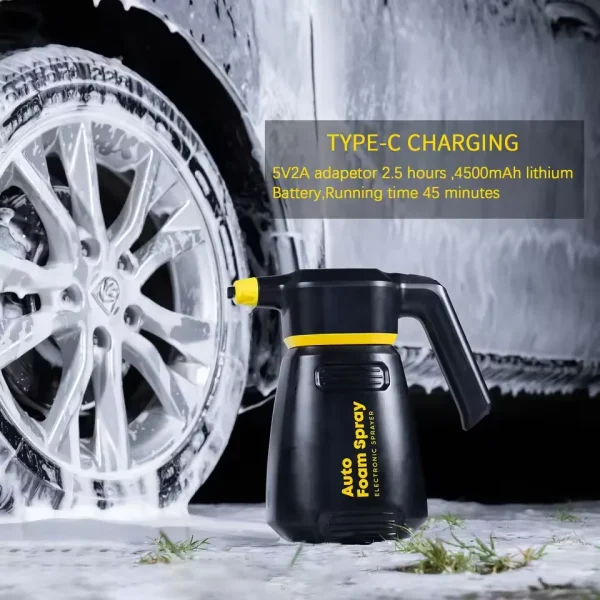 Electric Foam Sprayer Car Wash Motorcycle Clean Detailing Snow Cannon High Pressure Water Gun Generator Lance Wap Manual - Image 5