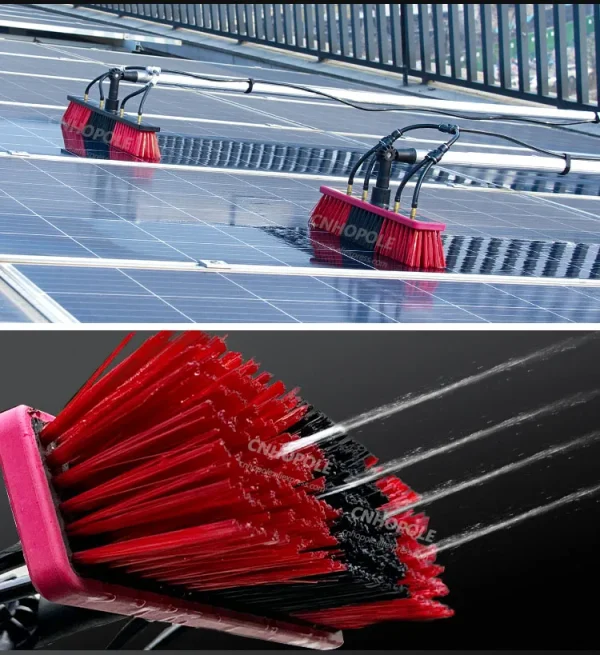 Window Cleaning Brush Head for Solar Panel Washing Water Flow Through（Without Pole） - Image 4