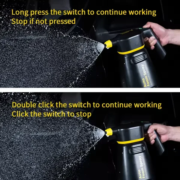 Electric Foam Sprayer Car Wash Motorcycle Clean Detailing Snow Cannon High Pressure Water Gun Generator Lance Wap Manual - Image 3